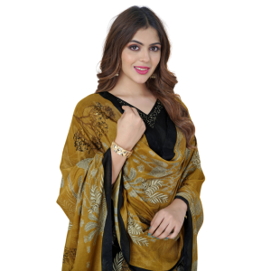 Women's Pure Chinnon Blend Kurta Pant with Dupatta Set (Pack of 1)
