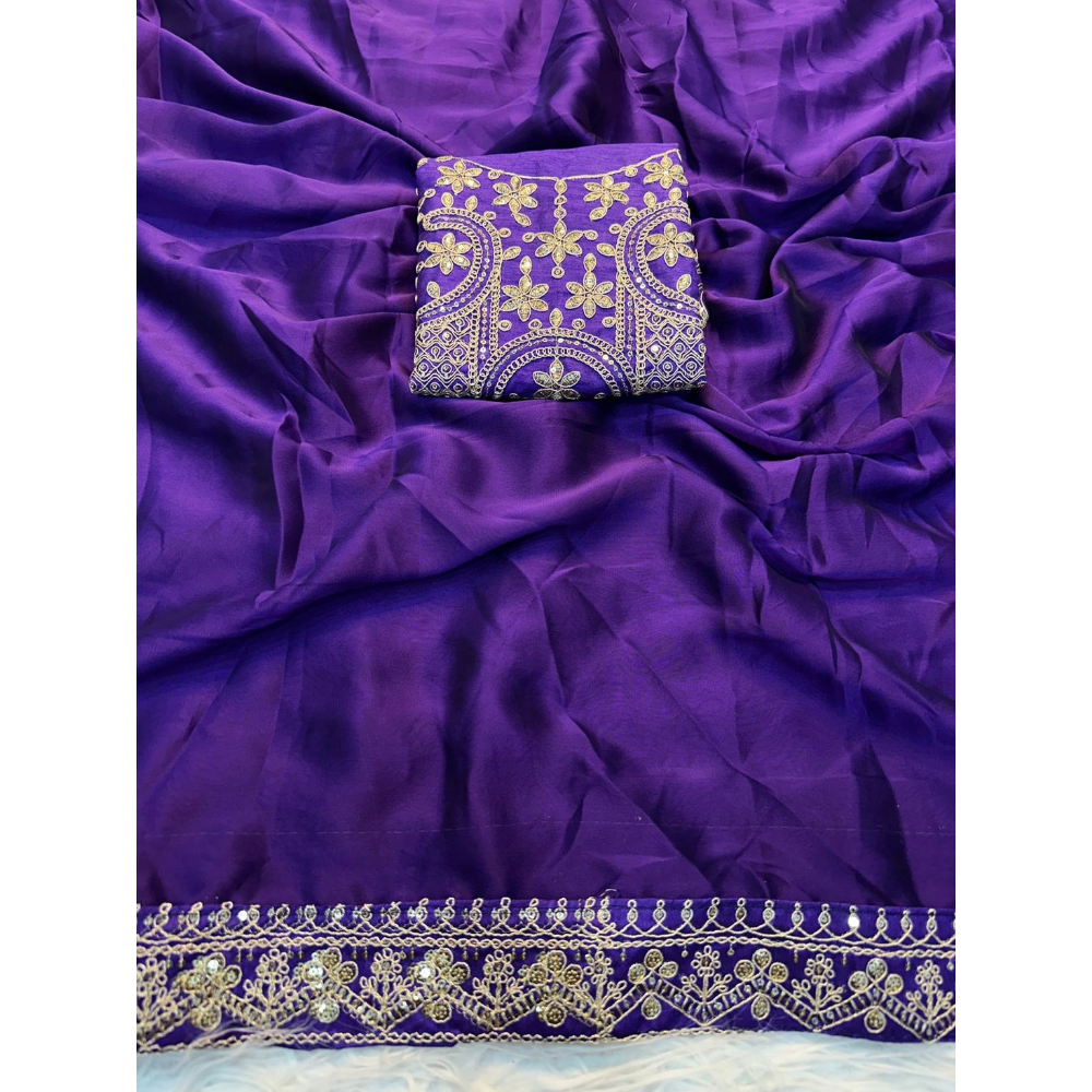 Bollywood Premium Sequence Saree (Pack of 1)