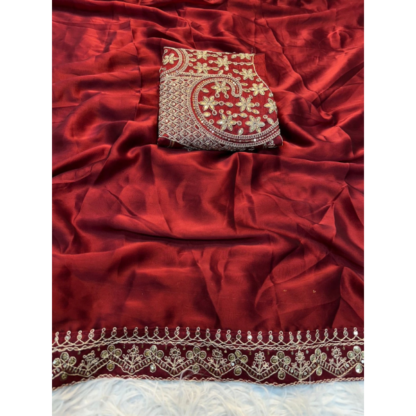 Sequin_Saree-Red-1
