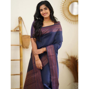 Women's Silk Jacquard Saree with Zari Border (Pack of 1)
