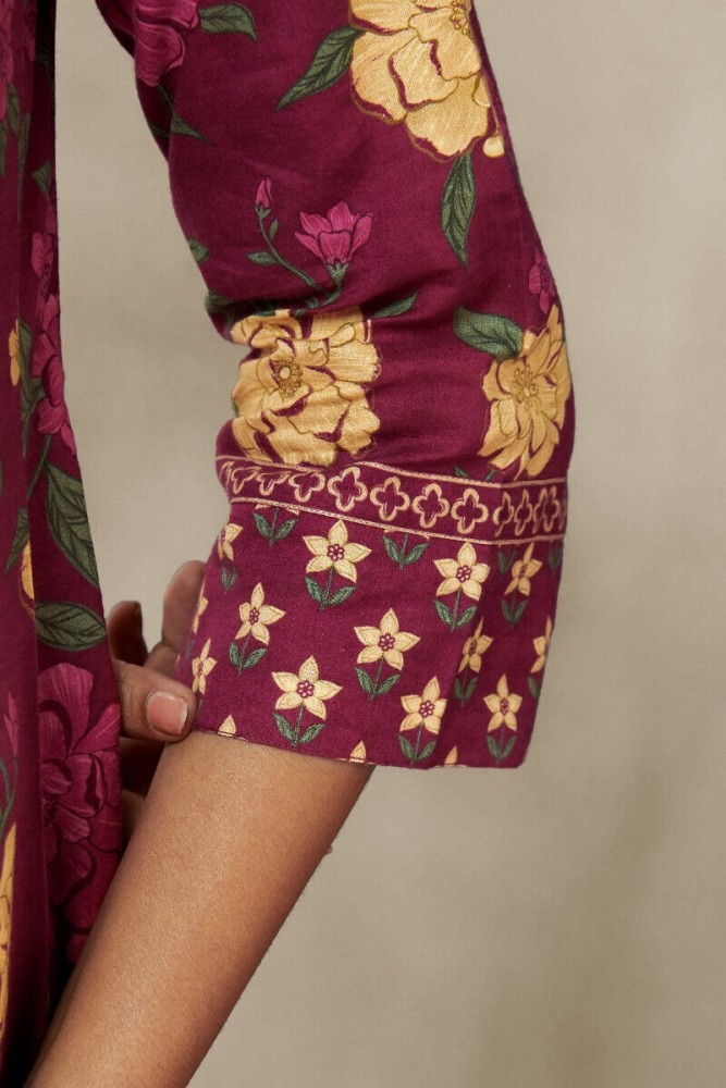 Women's Cotton Blend Printed Straight Kurta - Pant with Dupatta Set (Pack of 1)