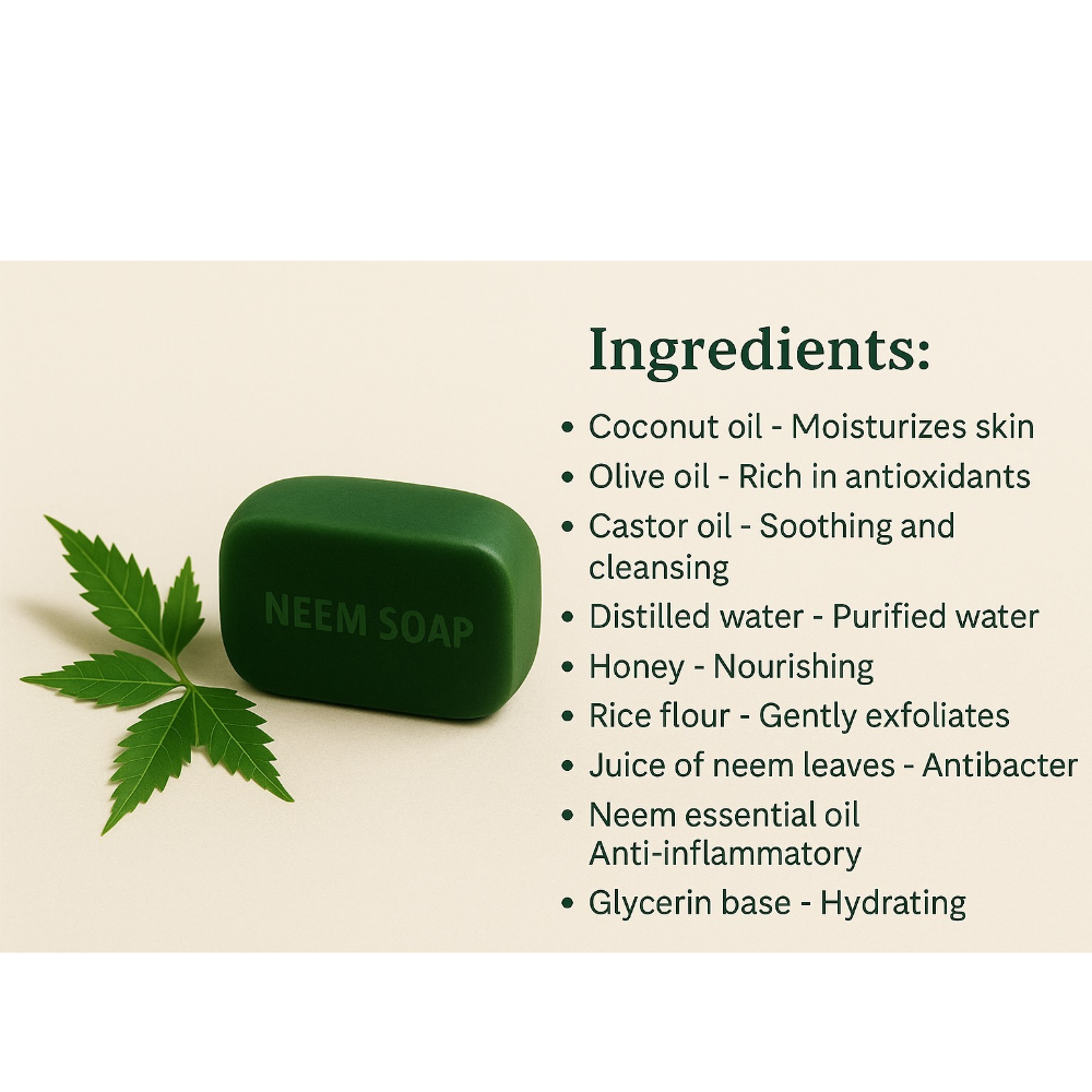 Natural Neem Soap Combo Pack (5 Pieces)
