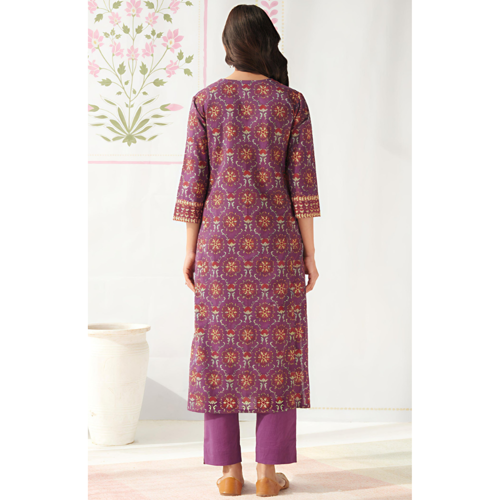 Digital Printed Elbow Sleeves Kurti for Women's (Pack of 1)