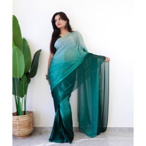 Ready to Wear Soft Rangoli Silk Saree for Women's (Pack of 1)