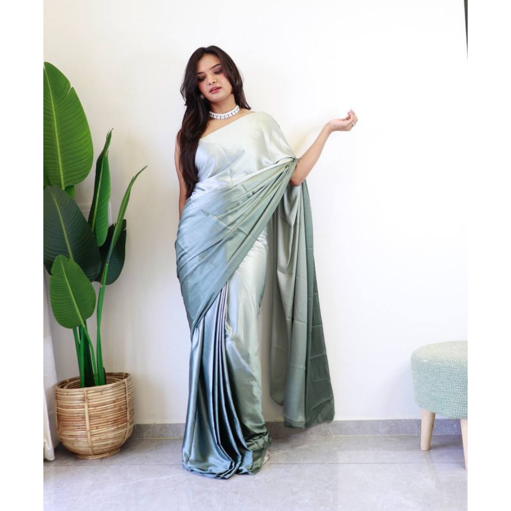 Ready to Wear Soft Rangoli Silk Saree for Women's (Pack of 1)