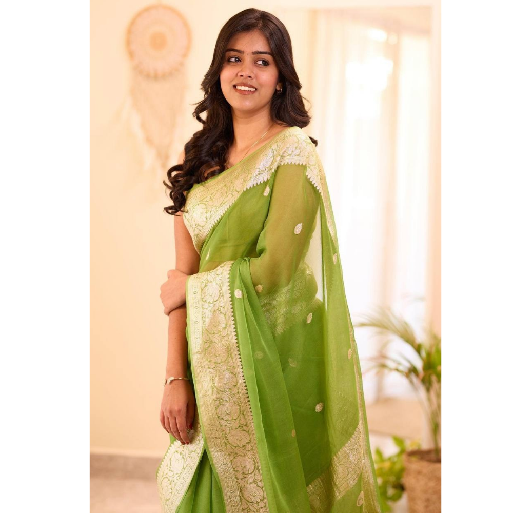 Women's Premium Soft Linen Saree (Pack of 1)
