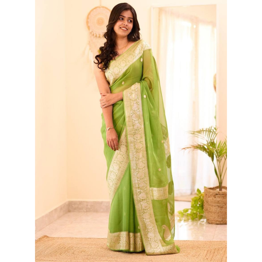 Women's Premium Soft Linen Saree (Pack of 1)