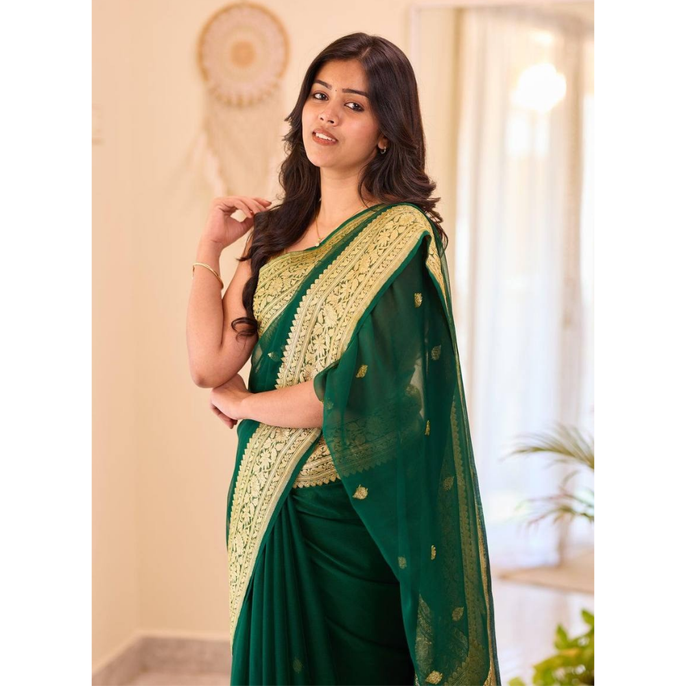 Women's Premium Soft Linen Saree (Pack of 1)
