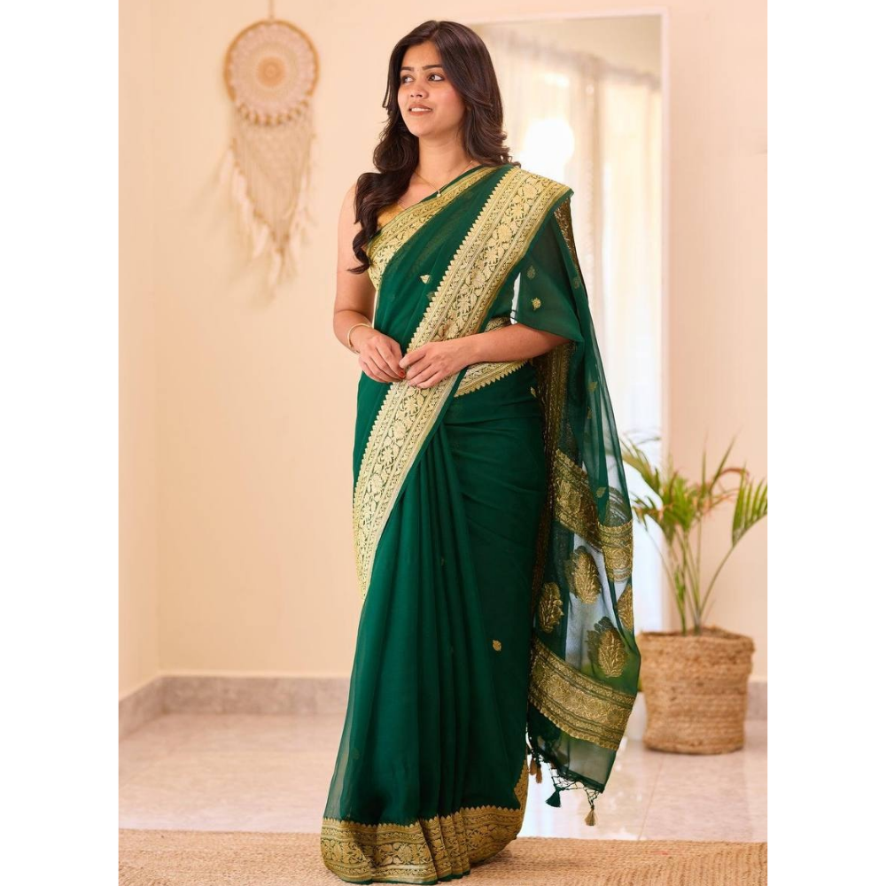 Women's Premium Soft Linen Saree (Pack of 1)