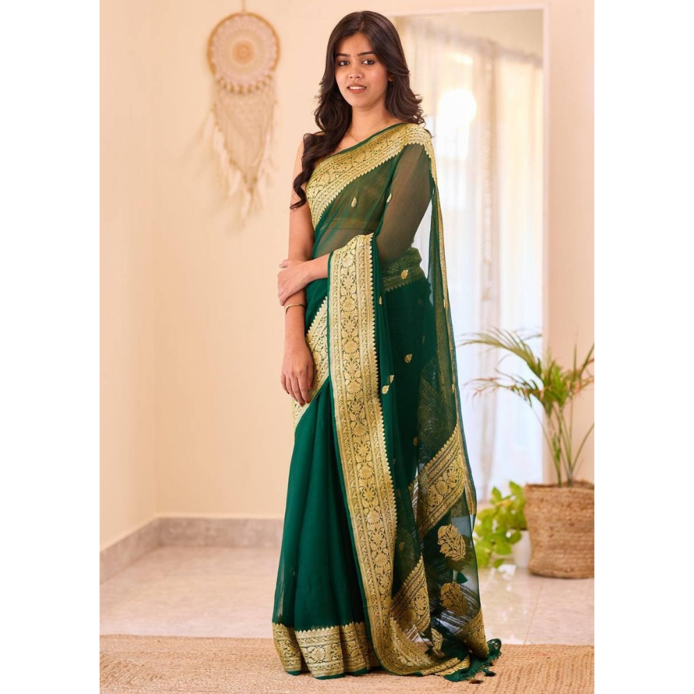 Women's Premium Soft Linen Saree (Pack of 1)