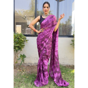 Premium Soft Georgette Ready to Wear Saree for Women (Pack of 1)
