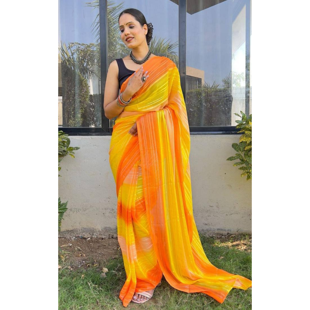Premium Soft Georgette Ready to Wear Saree for Women (Pack of 1)