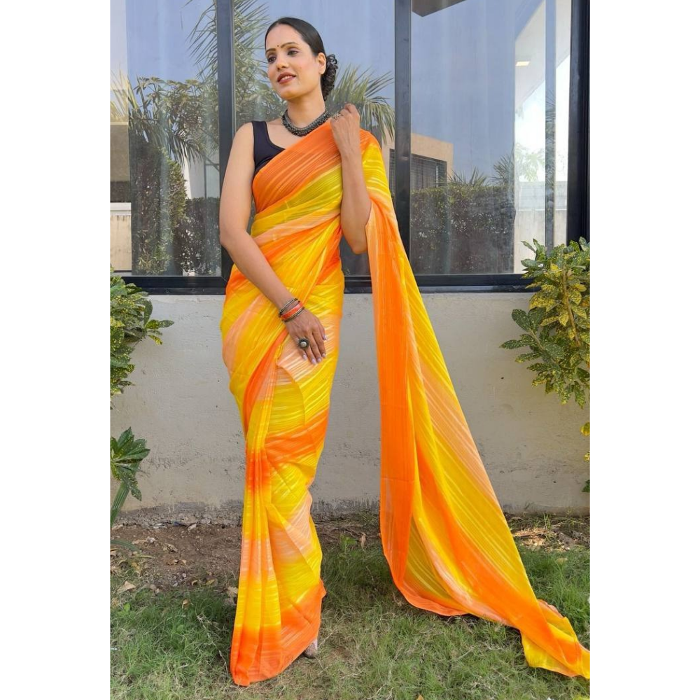 Premium Soft Georgette Ready to Wear Saree for Women (Pack of 1)