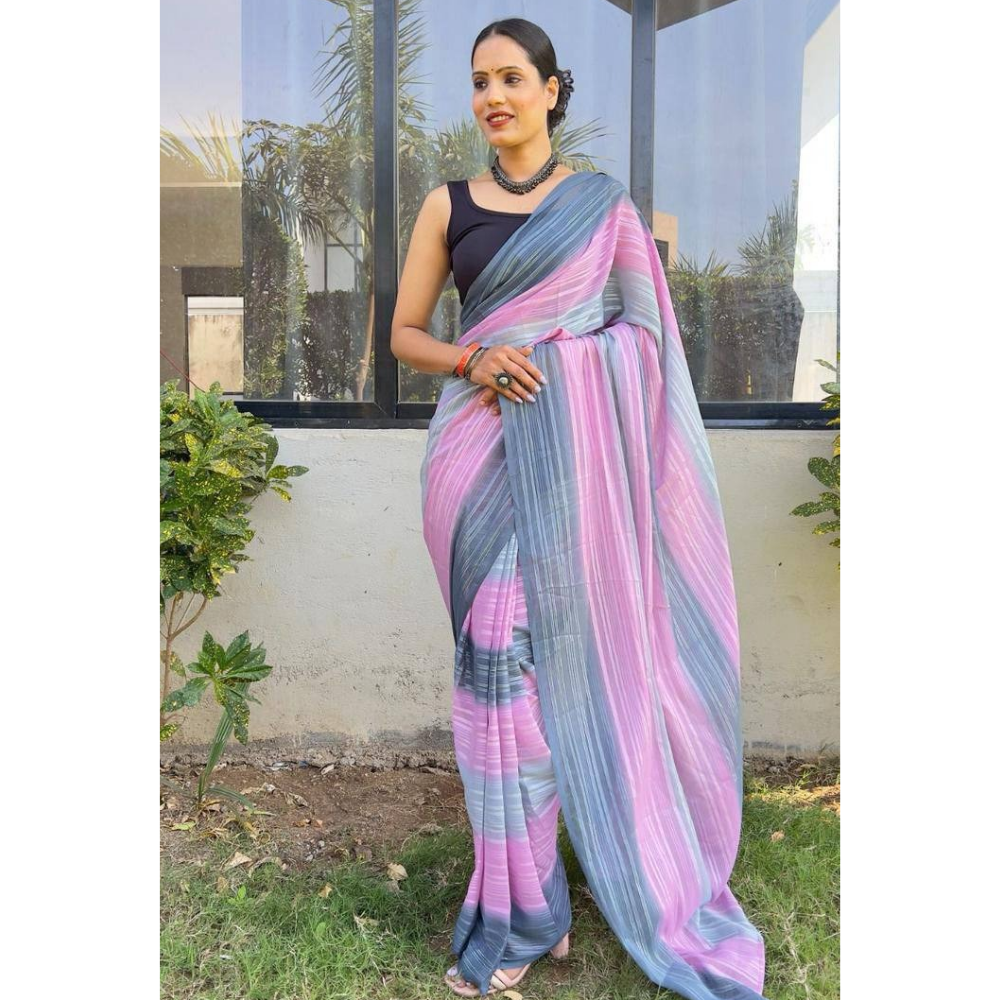 Premium Soft Georgette Ready to Wear Saree for Women (Pack of 1)