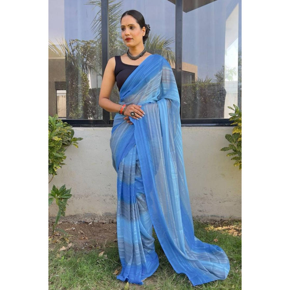 Premium Soft Georgette Ready to Wear Saree for Women (Pack of 1)