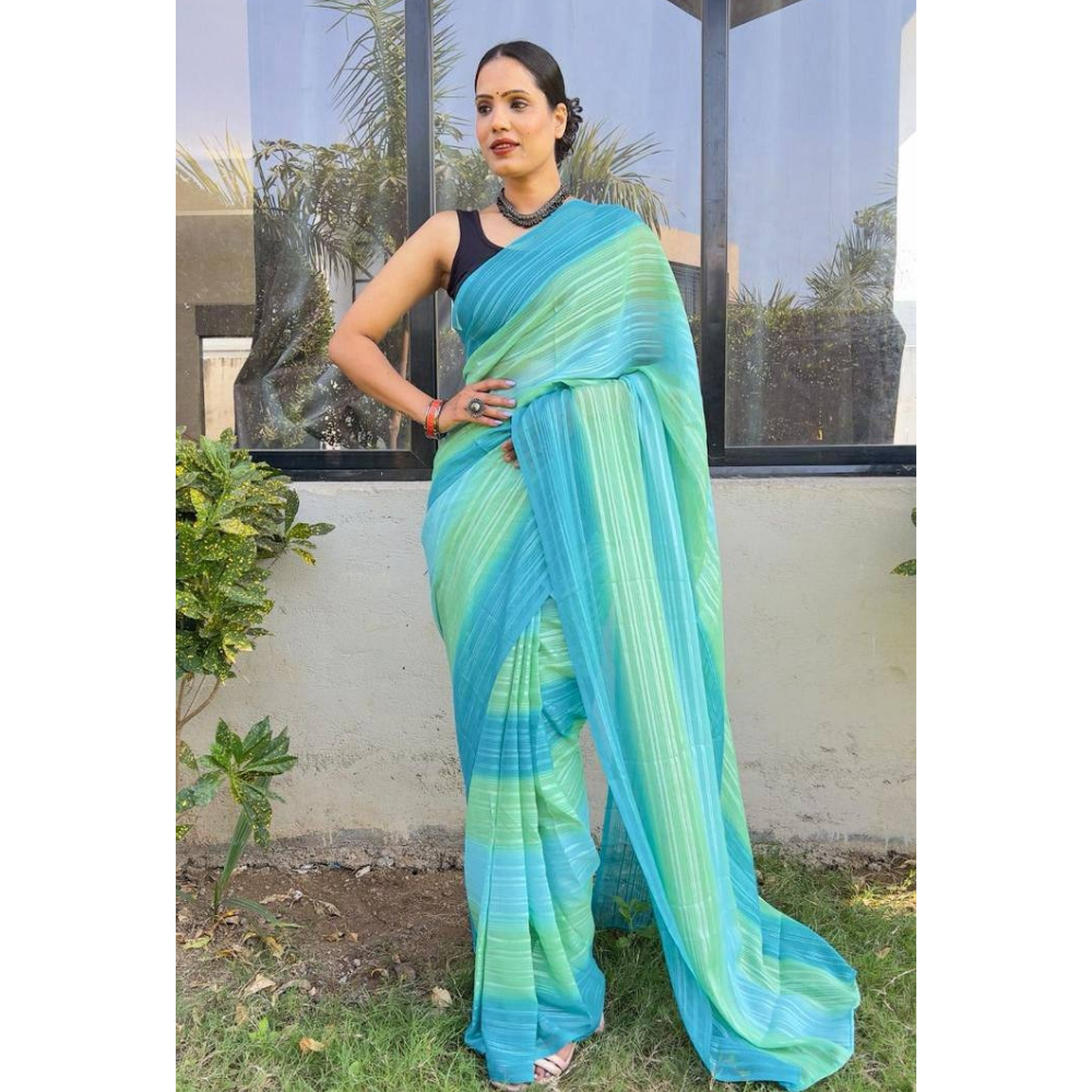 Premium Soft Georgette Ready to Wear Saree for Women (Pack of 1)