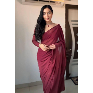 Women's Stylish Ready to Wear Silk Saree (Pack of 1)