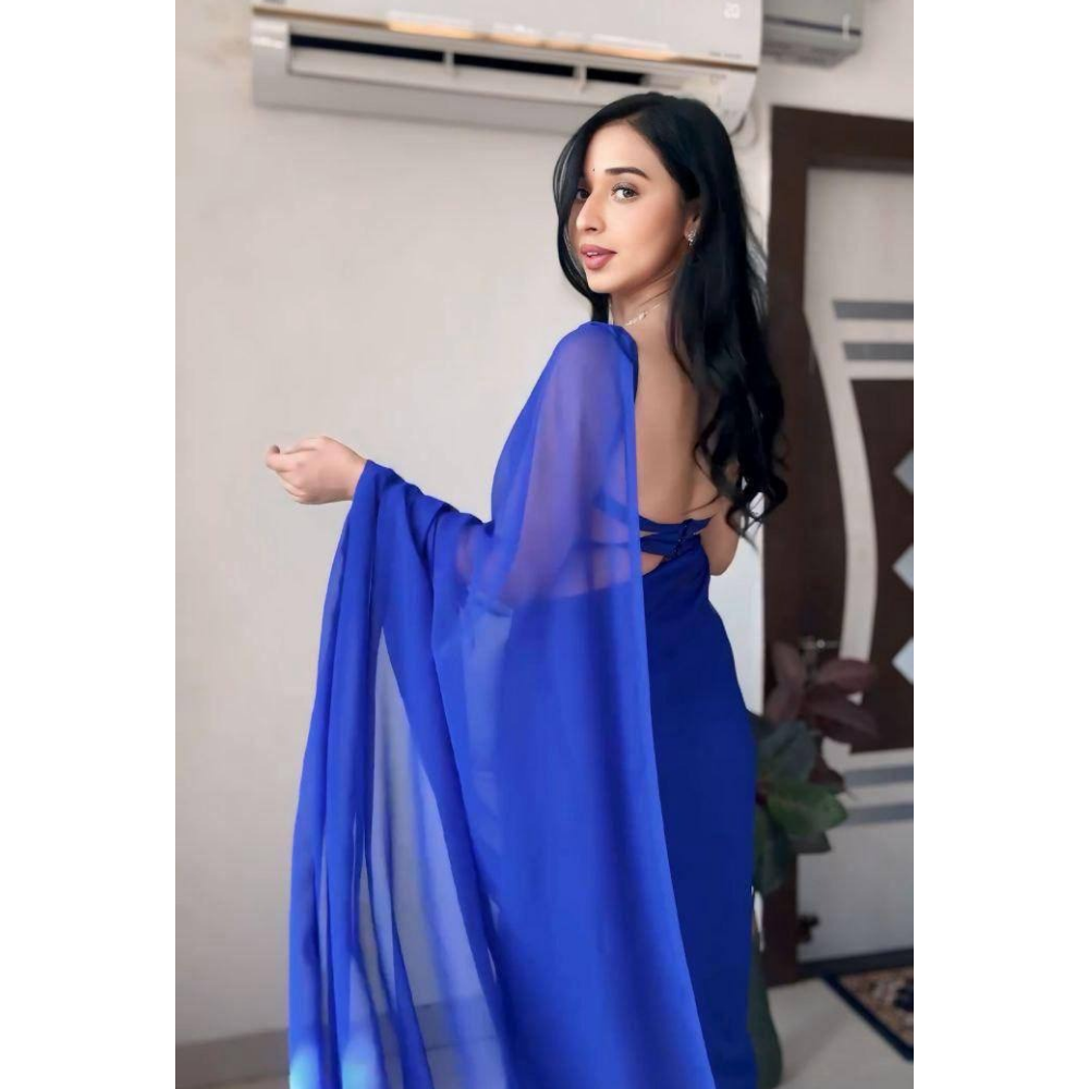 Women's Stylish Ready to Wear Silk Saree (Pack of 1)