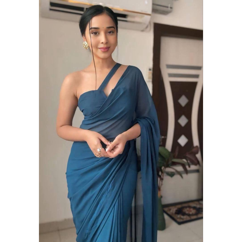 Women's Stylish Ready to Wear Silk Saree (Pack of 1)