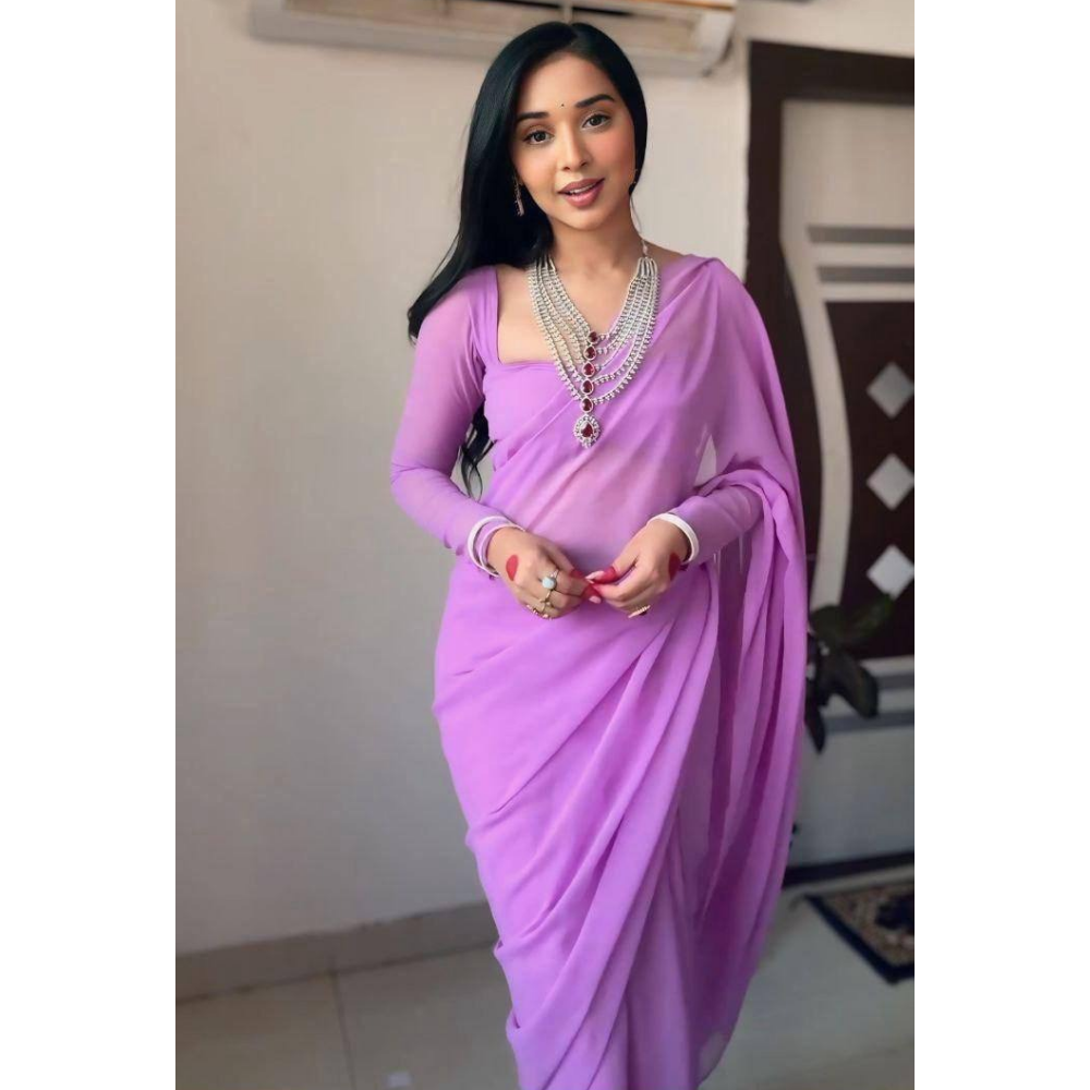 Women's Stylish Ready to Wear Silk Saree (Pack of 1)