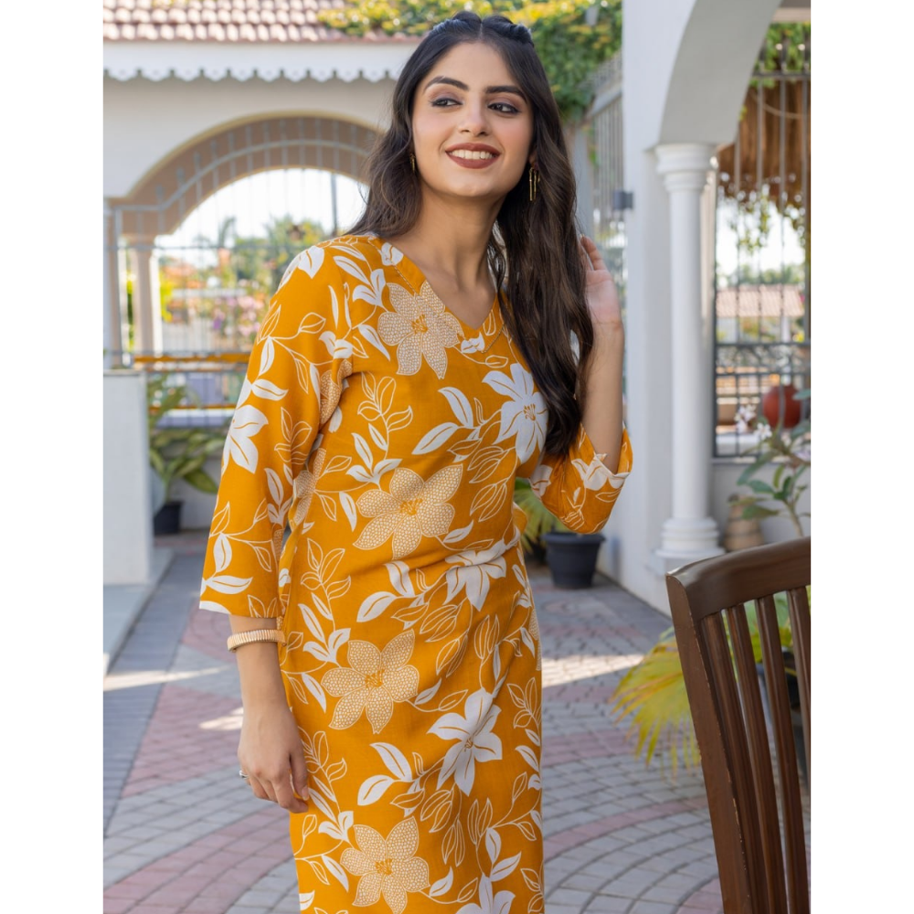 Women's Cotton Blend Kurta Pant Set (Pack of 1)