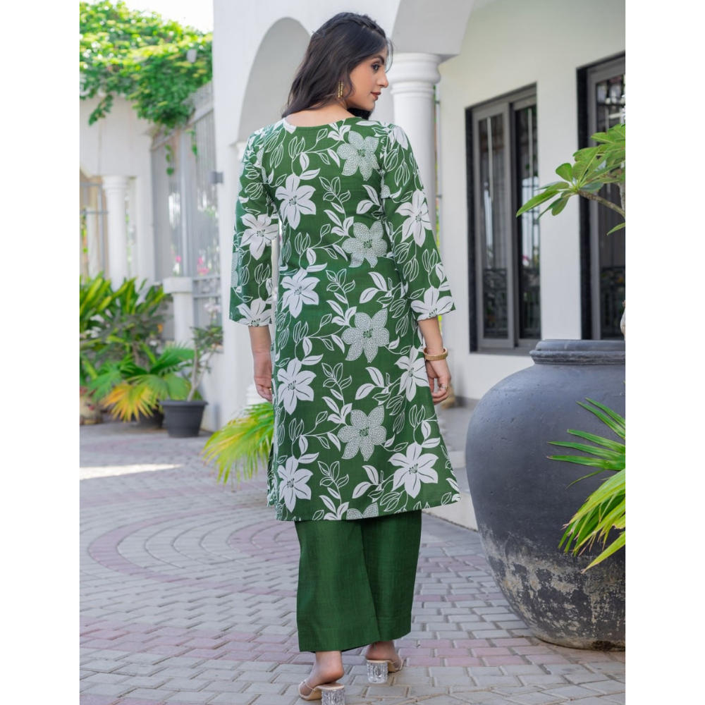 Women's Cotton Blend Kurta Pant Set (Pack of 1)