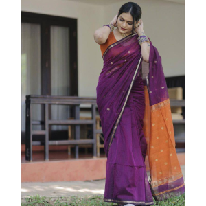 Women's Premium Soft Cotton Linen Saree (Pack of 1)