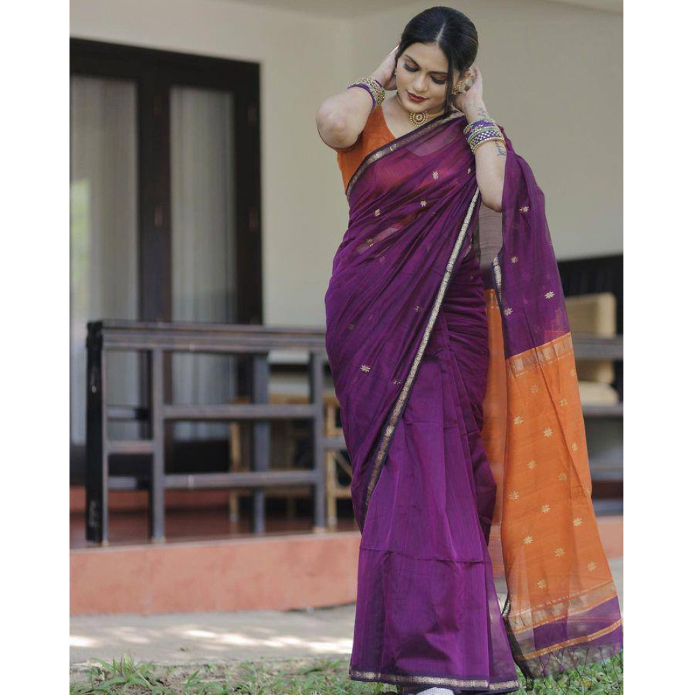 Women's Premium Soft Cotton Linen Saree (Pack of 1)