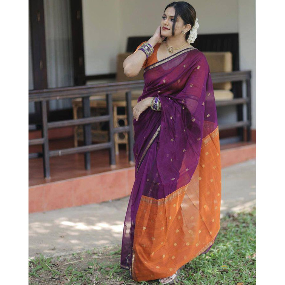 Women's Premium Soft Cotton Linen Saree (Pack of 1)