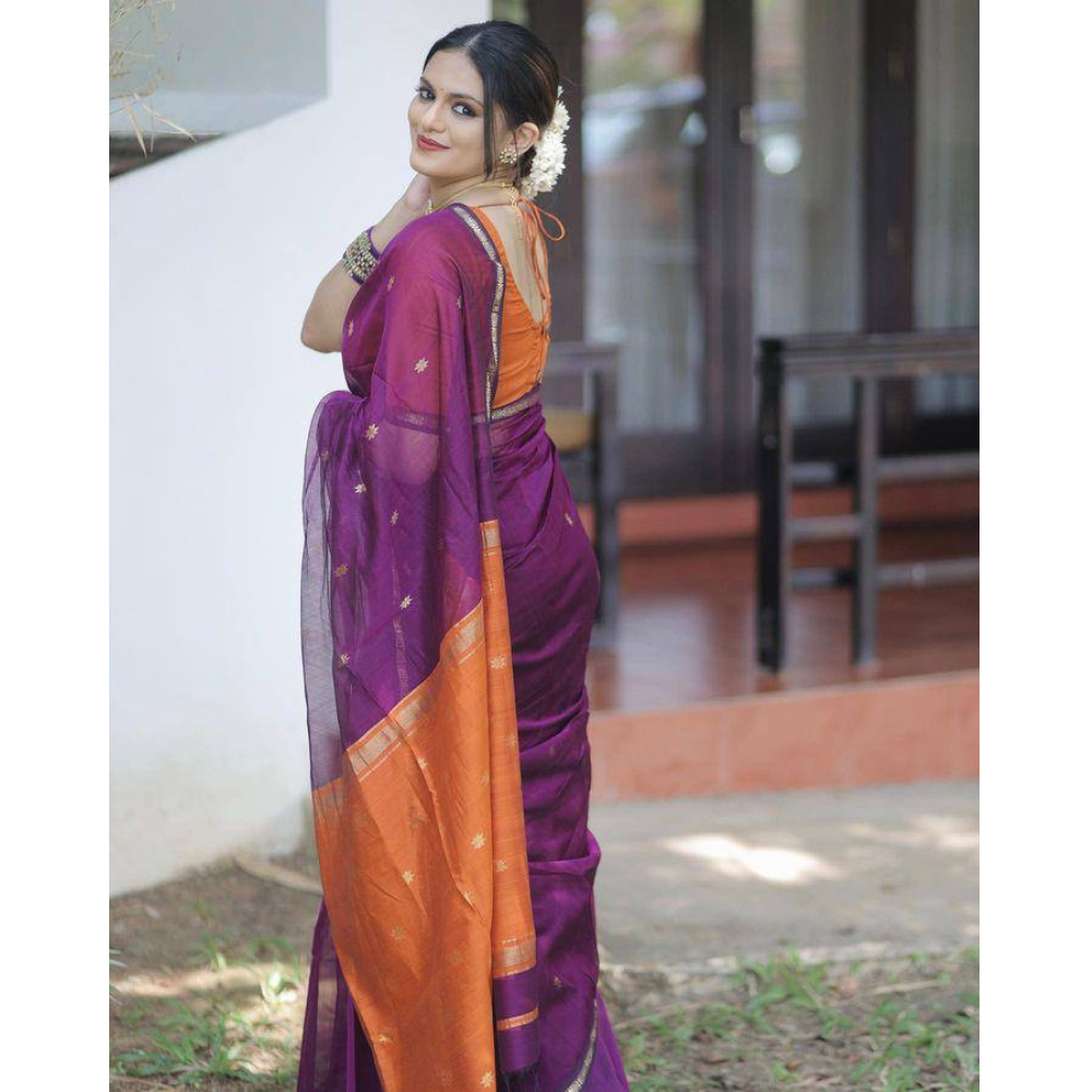 Women's Premium Soft Cotton Linen Saree (Pack of 1)