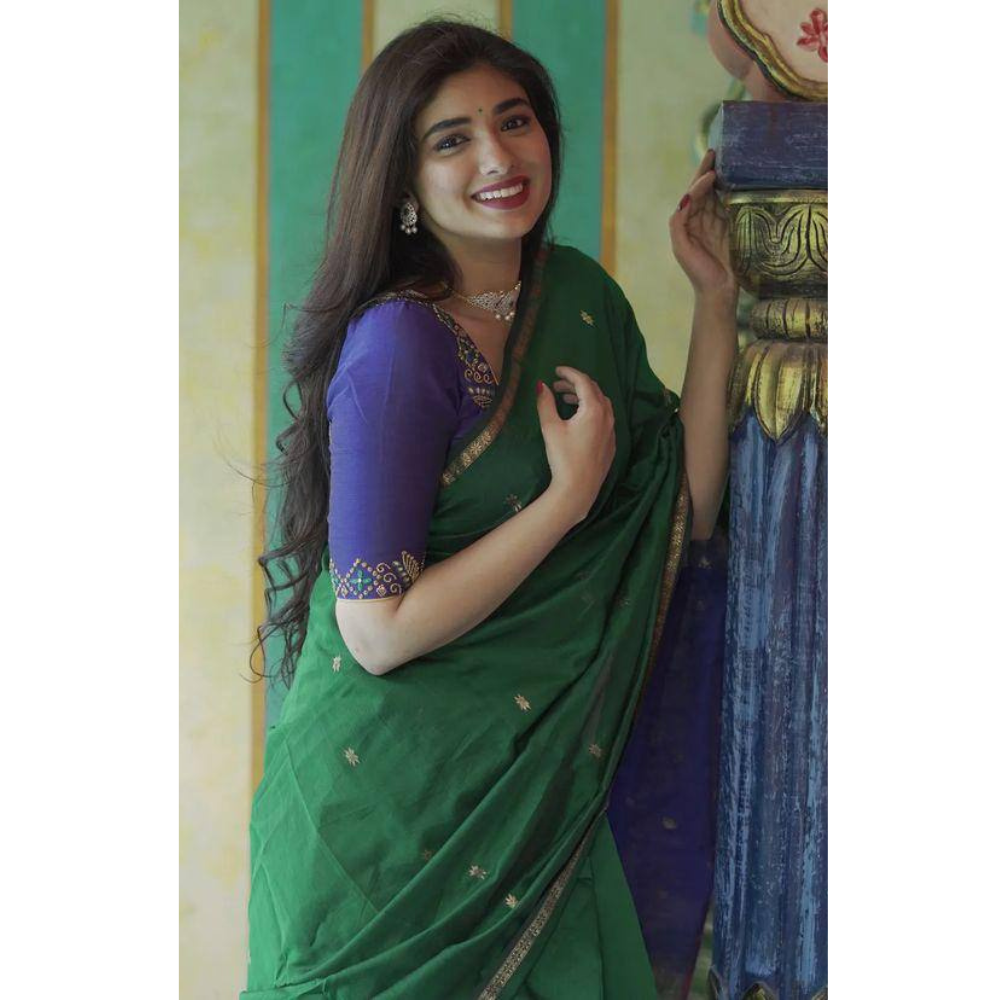 Women's Premium Soft Cotton Linen Saree (Pack of 1)
