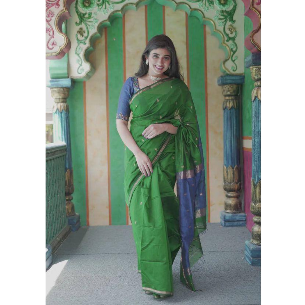 Women's Premium Soft Cotton Linen Saree (Pack of 1)