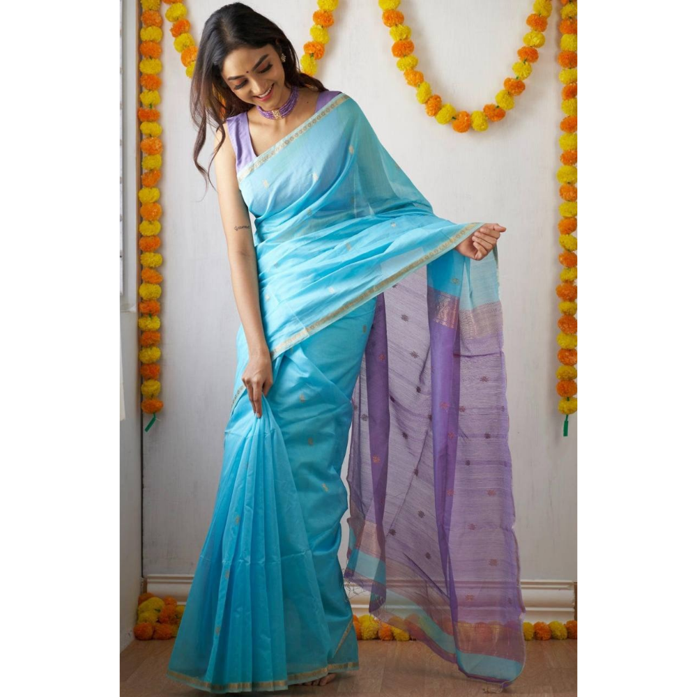 Women's Premium Soft Cotton Linen Saree (Pack of 1)