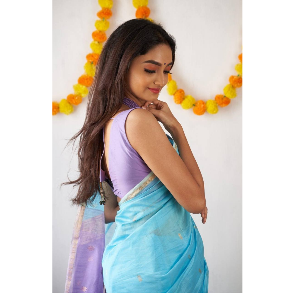 Women's Premium Soft Cotton Linen Saree (Pack of 1)
