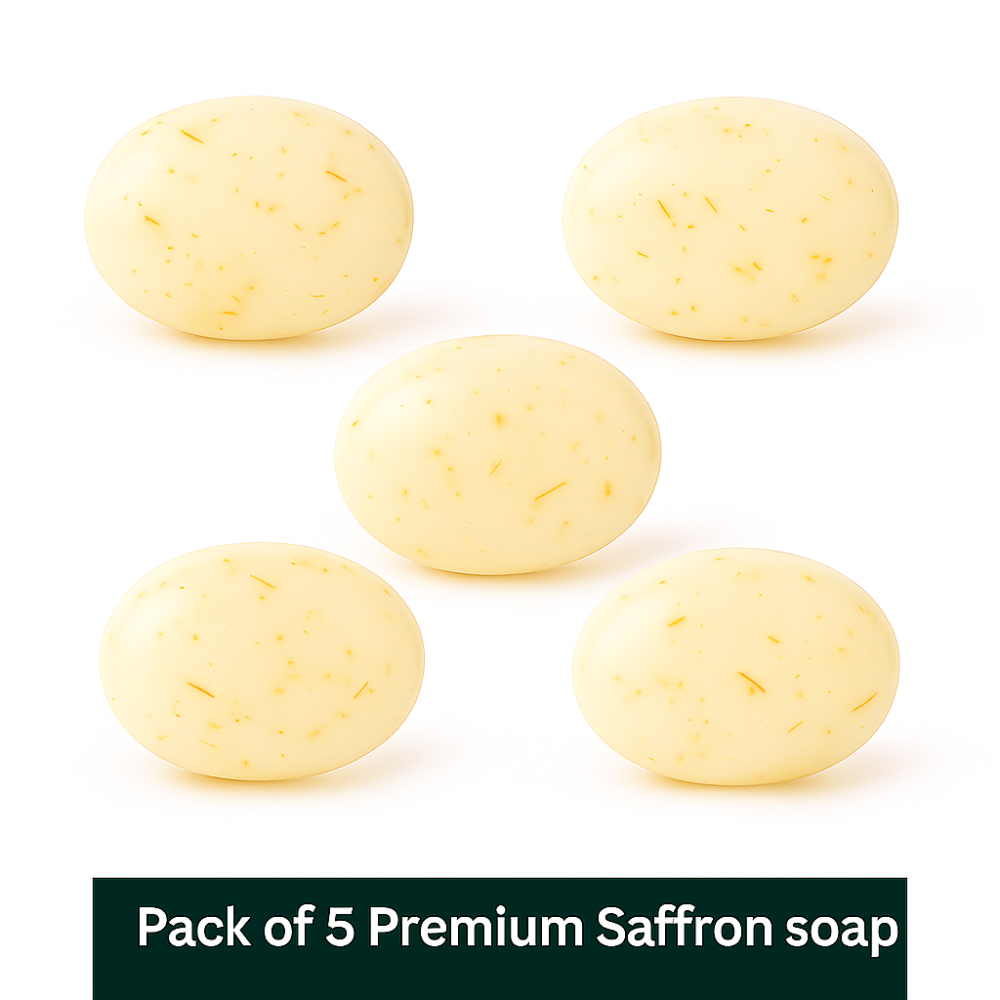 Premium Saffron Soap Combo Pack of ( 5 piece)
