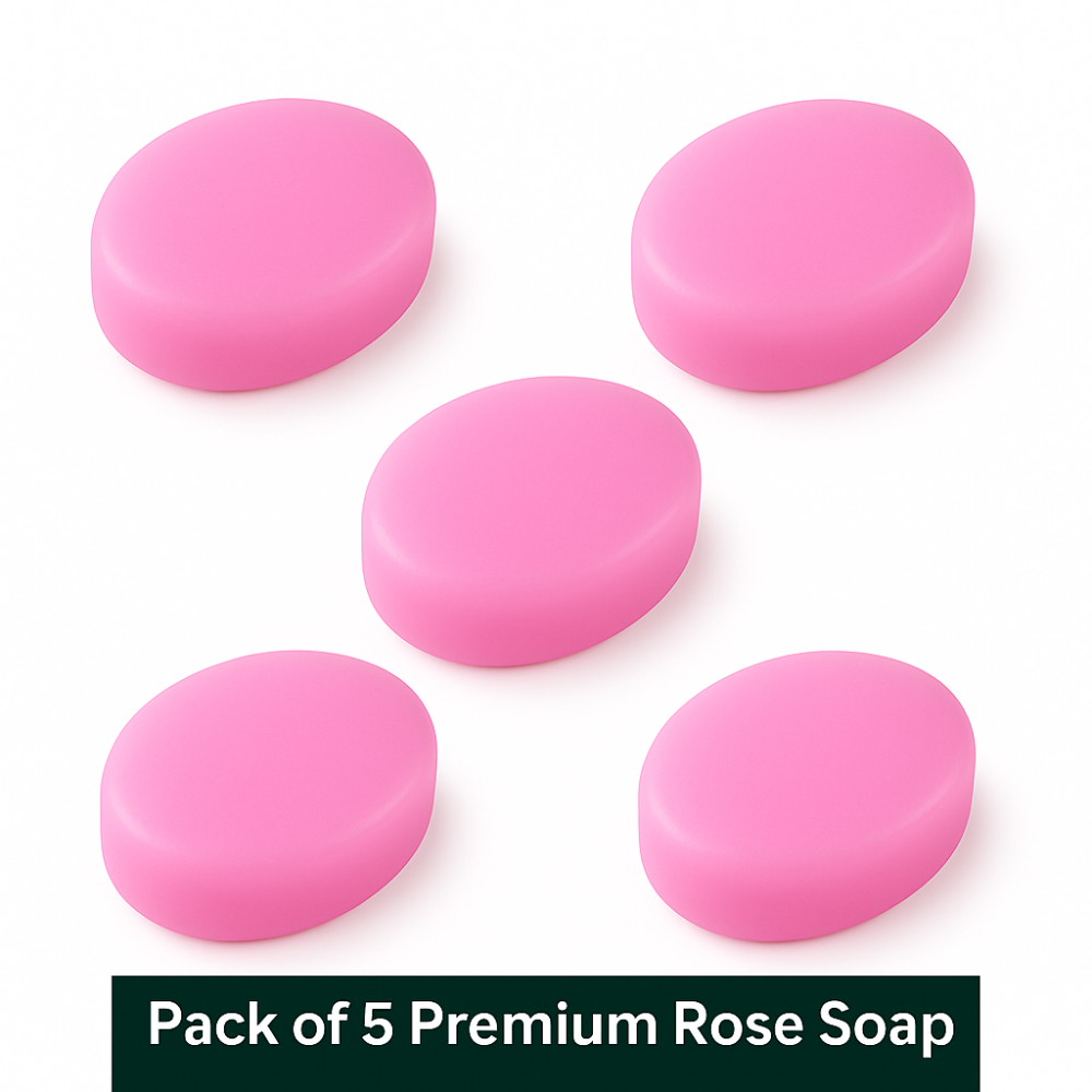 Premium Rose Soap Combo Pack of ( 5 piece)