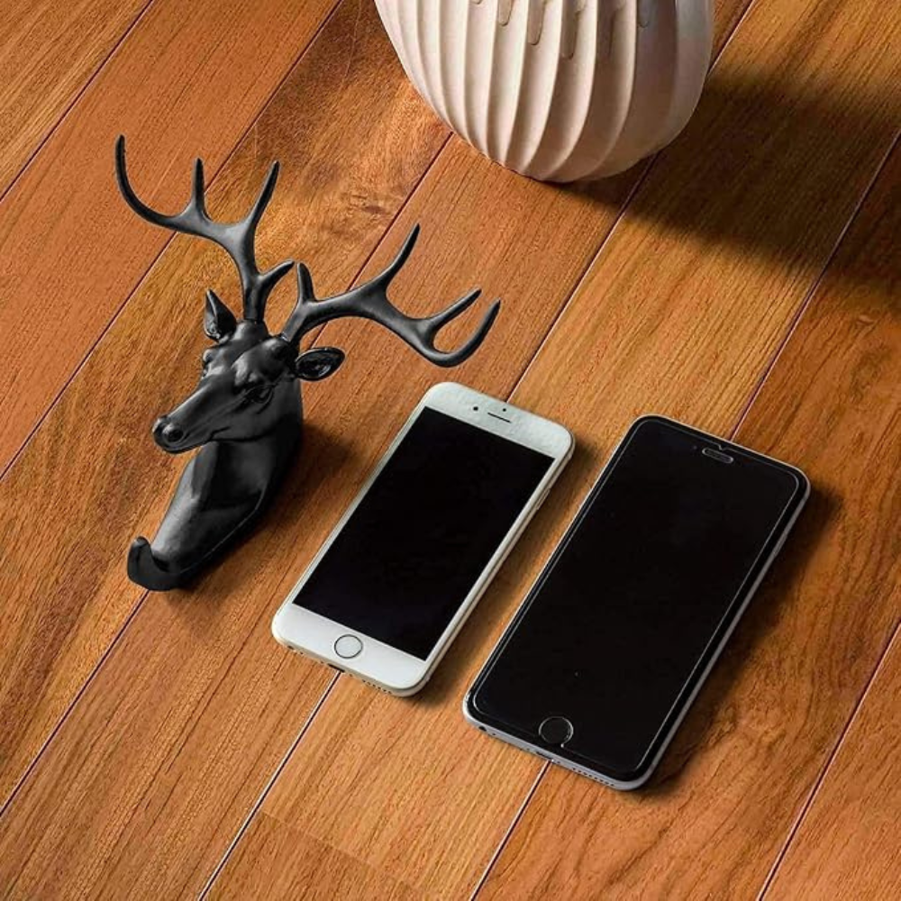 ROYAL EAGEL Deer Head Self Adhesive Wall Door Hook Hanger for Bag Keys, Sticky Hook (Pack of 1)