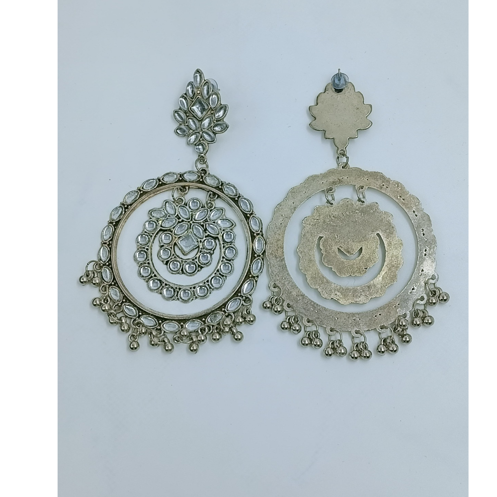 Fancy Alloy Silver Color Earrings