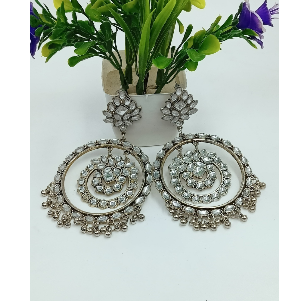 Fancy Alloy Silver Color Earrings