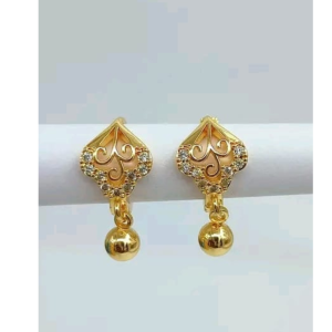 Brass Fashionable Stud Earrings Pair