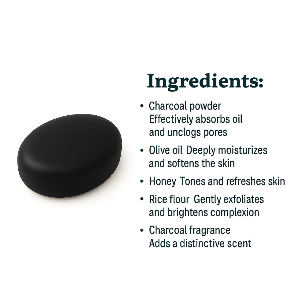 Premium Charcol Soap Combo Pack of ( 5 piece)