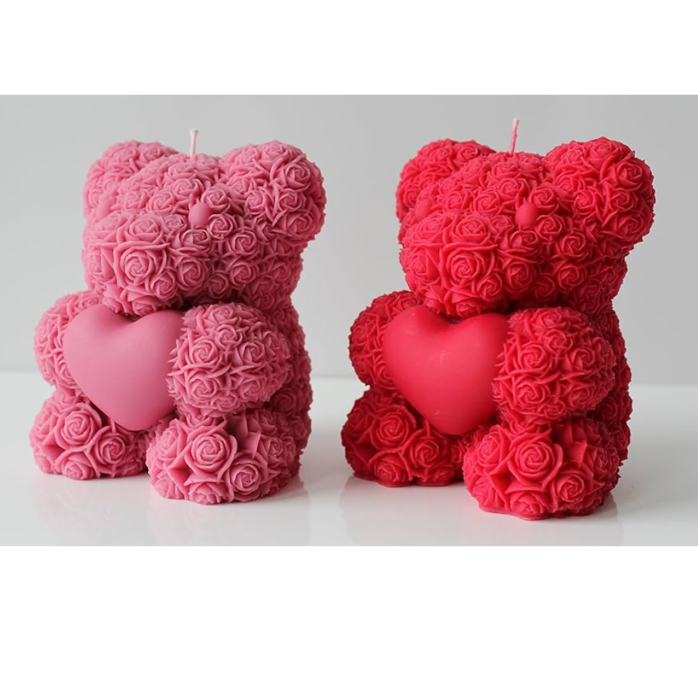 Teddy Bear Candle Valentine's Day Bear Candle Gift For Valentines Day Candle (Pack of 1)