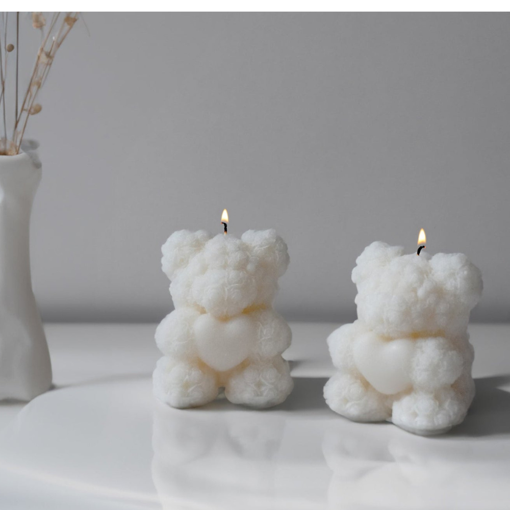 Teddy Bear Candle Valentine's Day Bear Candle Gift For Valentines Day Candle (Pack of 1)