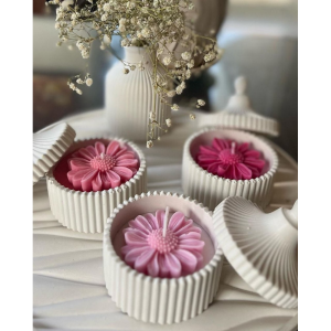 Daisy Jar Candle 100% Soy Wax Candle Hand Poured Candle Aromatherapy Candle (Pack of 3)