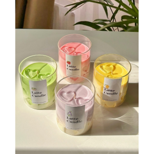Valentine Special Fruit Latte Candle Jar Candle Heart candle (Pack of 1)