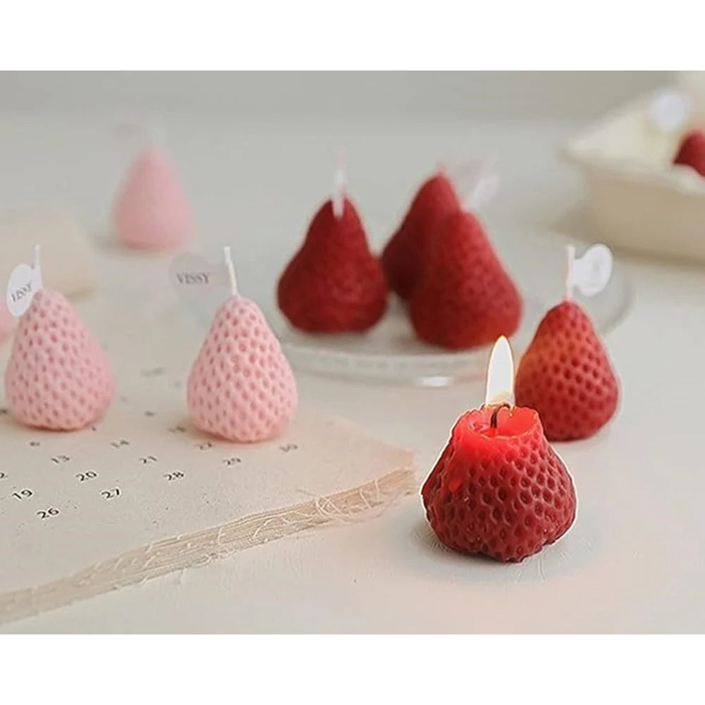 Strawberry Candles (Pack of 12)