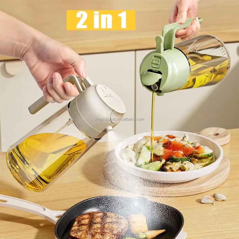 ROYAL EAGLE 2-in-1 Oil Dispenser Bottle | Pour & Spray Function | Leak-Proof  Oil Sprayer for Cooking, BBQ, Salad | 500ml Capacity
