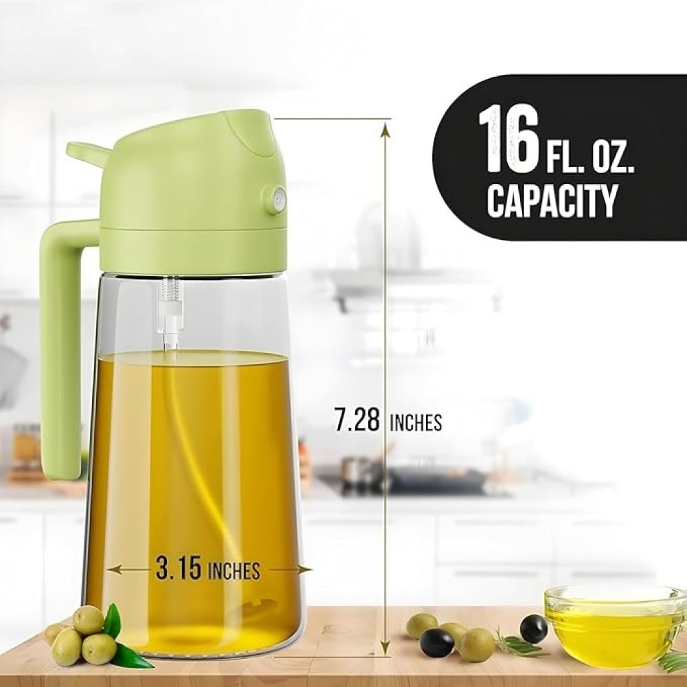 ROYAL EAGLE 2-in-1 Oil Dispenser Bottle | Pour & Spray Function | Leak-Proof  Oil Sprayer for Cooking, BBQ, Salad | 500ml Capacity