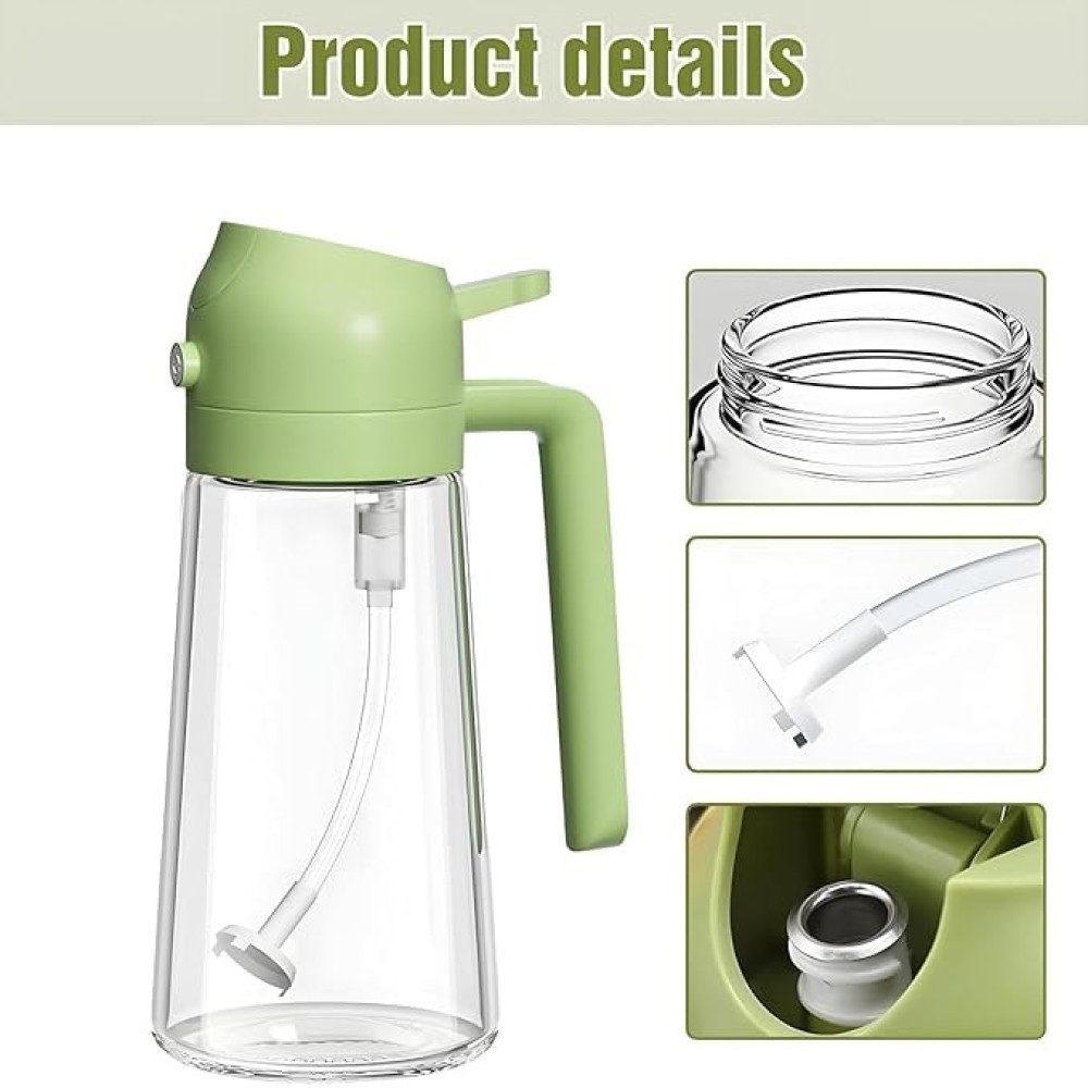 ROYAL EAGLE 2-in-1 Oil Dispenser Bottle | Pour & Spray Function | Leak-Proof  Oil Sprayer for Cooking, BBQ, Salad | 500ml Capacity