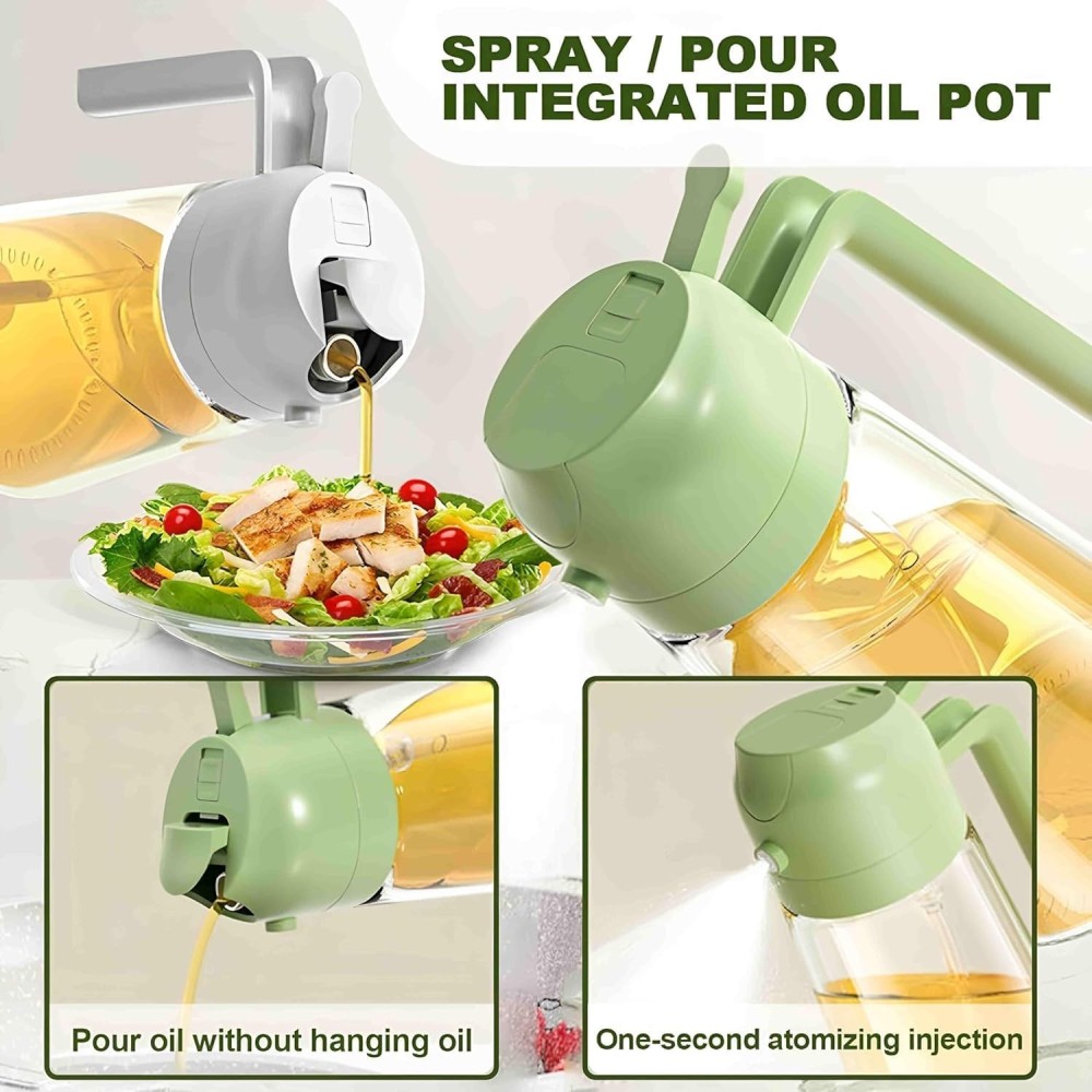 ROYAL EAGLE 2-in-1 Oil Dispenser Bottle | Pour & Spray Function | Leak-Proof  Oil Sprayer for Cooking, BBQ, Salad | 500ml Capacity